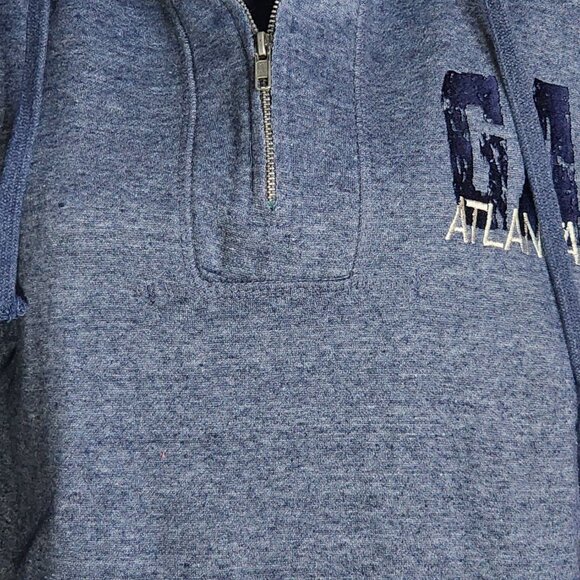 Ragwear U.S.A. Cotton Poly LS 1/4 Zip Pullover Atlanta GA Fleece Lined Hoodie M - Picture 3 of 16